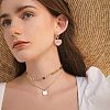 12Pcs 6 Colors Heart with Word Love Enamel Dangle Leverback Earrings EJEW-DC0001-26-6