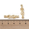 Brass Fold Over Clasps KK-G497-28G-3