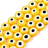 Handmade Evil Eye Lampwork Beads Strands LAMP-N024-27A-01-1