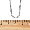 Non-Tarnish 304 Stainless Steel Curb Chain Necklaces NJEW-L162-01C-P-2