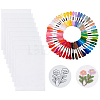 10 Sheets Rectangle Water Soluble Fabric for Cross-Stitch DIY-PH0029-39-1
