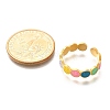 201 Stainless Steel Enamel Open Cuff Ring for Women LS-RJEW-A053-04G-01-4