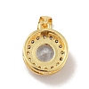 Brass Micro Pave Cubic Zirconia Pendants KK-B059-30G-2