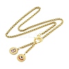 Ion Plating(IP) 304 Stainless Steel Purple Enamel Letter & Eye Pendant Wheat Chain Necklaces STAS-Z102-01G-B-2