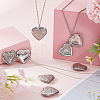 12Pcs 3 Styles 316 Stainless Steel Locket Pendants STAS-SC0007-55-4