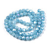 Opaque Frosted Glass Beads Strands EGLA-N006-076B-2