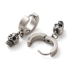 304 Stainless Steel Dangle Hoop Earrings EJEW-Q795-16B-AS-2