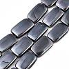 Electroplate Natural Freshwater Shell Beads Strands X-SHEL-R049-027E-1