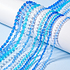 24Strands 12 Styles Transparent Faceted Glass Beads GLAA-GA0002-04-3
