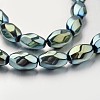 Electroplate Non-magnetic Synthetic Hematite Beads Strands G-F300-12-07-1
