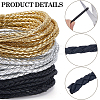15M 3 Colors Braided Round Soft PU Imitation Leather Cords OCOR-CL0001-11B-6