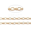 Rack Plating Brass Oval & Knot Link Chains CHC-K013-02-3