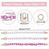 WADORN 3Pcs 3 Colors Pink Series Acrylic Cable Chain Bag Handles FIND-WR0007-71-2
