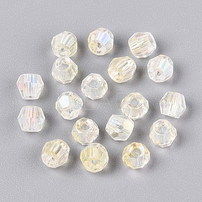 Transparent Spray Painted Glass Beads X1-EGLA-N018-4mm-10-1