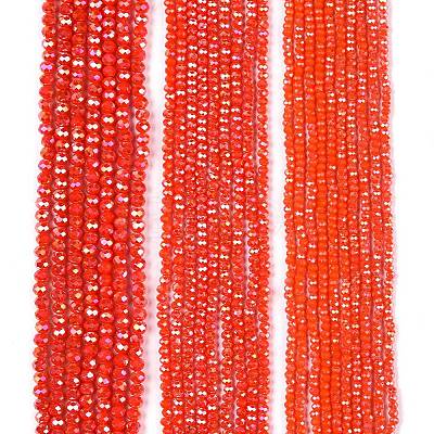 Electroplate Glass Beads Strands EGLA-A044-P4mm-B03-1