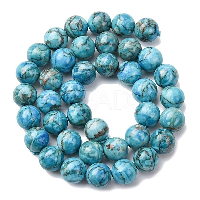 Natural Marble Beads Strands G-K211-10mm-E-1