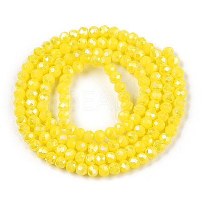 Electroplate Glass Beads Strands EGLA-A034-P1mm-B03-A-1