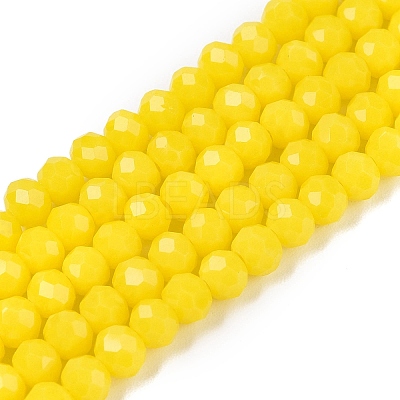 Opaque Solid Color Imitation Jade Glass Beads Strands LS-EGLA-A044-P4mm-D04-1