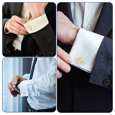 4 Pairs Alloy Cufflinks FIND-CA0011-40KCG-1