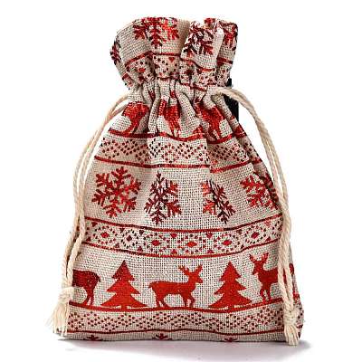 Cotton Gift Packing Pouches Drawstring Bags X-ABAG-B001-01B-07-1