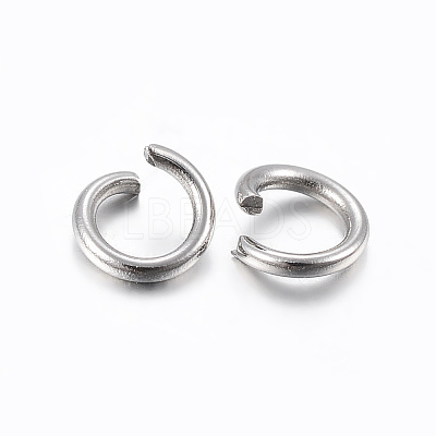 Tarnish Resistant 304 Stainless Steel Open Jump Rings X-STAS-H437-8x0.8mm-1
