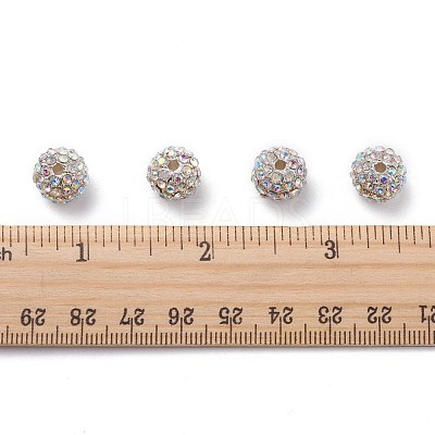Alloy Rhinestone Beads RB-A034-10mm-A28S-1