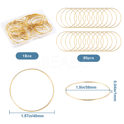 60Pcs Brass Linking Rings KK-SP0002-13B-1
