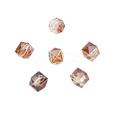 Two Tone Transparent Spray Painted Acrylic Bead X-ACRP-T005-26A-1