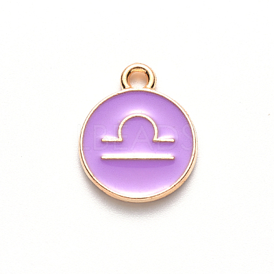 Alloy Enamel Pendants X-ENAM-S124-01A-01K-1