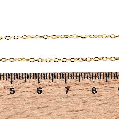 Brass Cable Chain Necklaces X-SW028-G-1