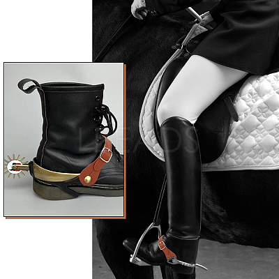 4Pcs PU Leather Spur Straps AJEW-GF0005-27B-1
