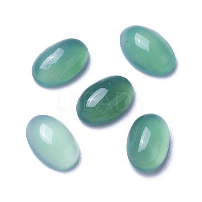 Natural Dyed & Heated Green Onyx Agate Cabochons G-F605E-12A-1