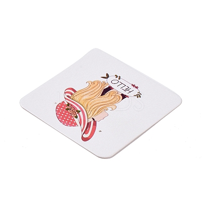 Square Paper Earring Display Cards CDIS-C004-02E-1