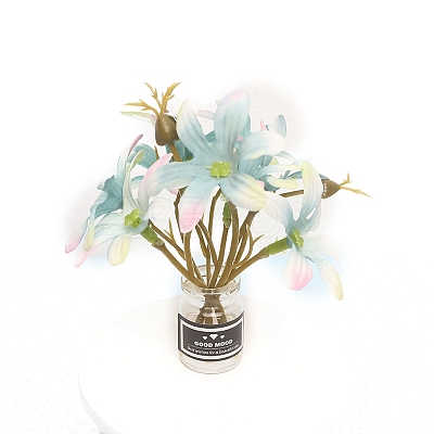 Plastic Flower Miniature Ornaments PW-WG0299B-05-1