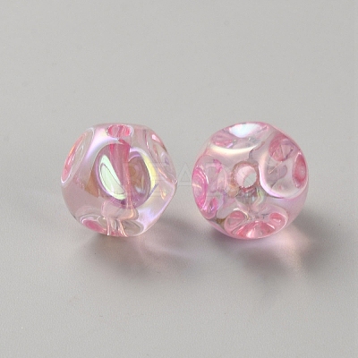 Plating Acrylic Beads OACR-WH20006-01H-1