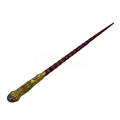 Natural Labradorite Magic Wand with Wooden Findings PW-WG44227-08-1