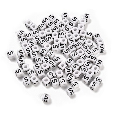 Opaque Acrylic Beads OACR-S076-01S-1