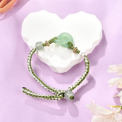Resin Brainded Bead Bracelets BJEW-L701-03-1