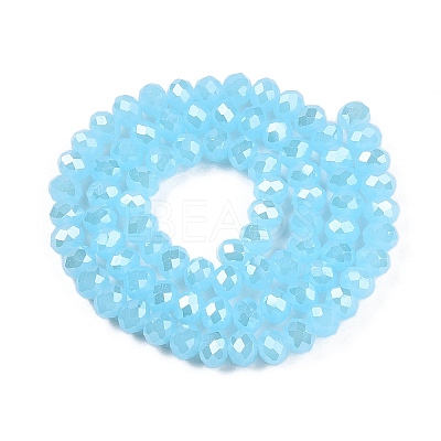 Electroplate Glass Beads Strands EGLA-A044-J6mm-A04-1