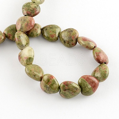 Natural Unakite Bead Strands G-R190-05-1