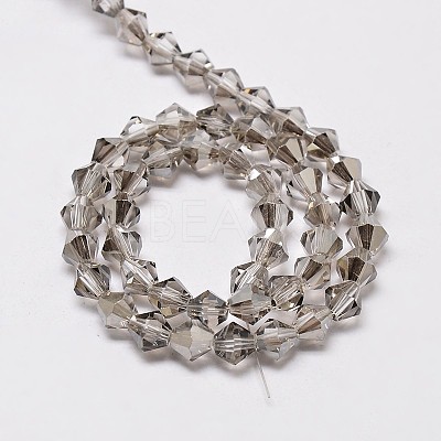 Imitate Austrian Crystal Bicone Glass Beads Strands GLAA-F029-6x6mm-07-1