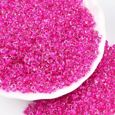 8/0 Inside Colours Transparent Glass Seed Beads X1-SEED-T007-06I-1