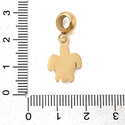 304 Stainless Steel Sea Animal European Dangle Charms STAS-D153-04A-G-1