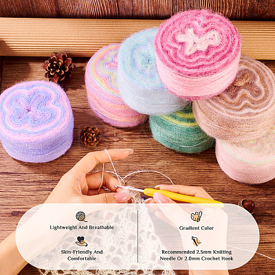 Segment Dyed Knitting Yarn LS-DIY-TAC0033-03B-1