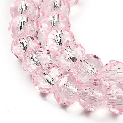 Transparent Baking Paint Glass Beads Strands DGLA-A034-T6mm-D04-1