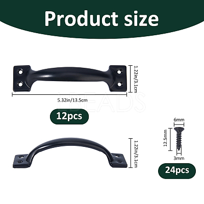 Iron Box Drawer Handles IFIN-WH0011-77EB-1