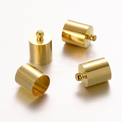 Brass Column Cord Ends KK-F0320-D-07G-1