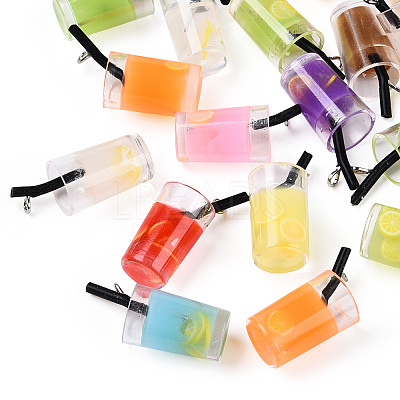 Plastic Imitation Drink Pendants CRES-S359-13-1-1