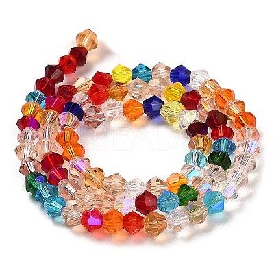 Transparent Electroplate Glass Beads Strands GLAA-F029-2mm-D29-1