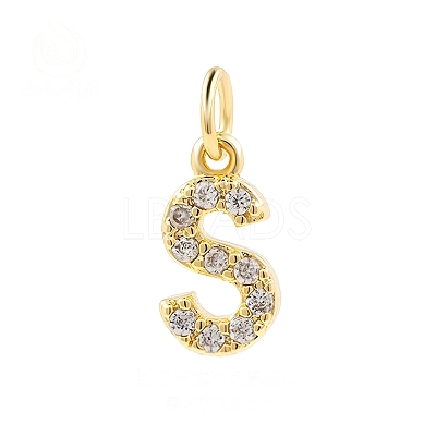 Brass Cubic Zirconia Pendants with Jump Rings LS-FIND-PW0024-09S-1